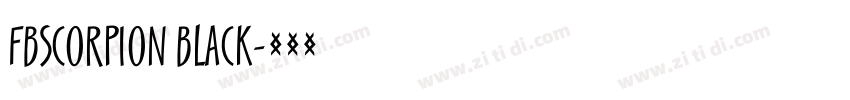 FbScorpion Black字体转换